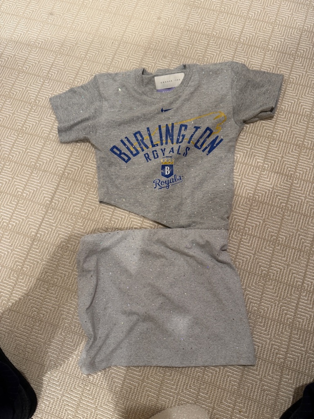 Burlington Royals Gray Mini Dress with Blue & Gold Logo
